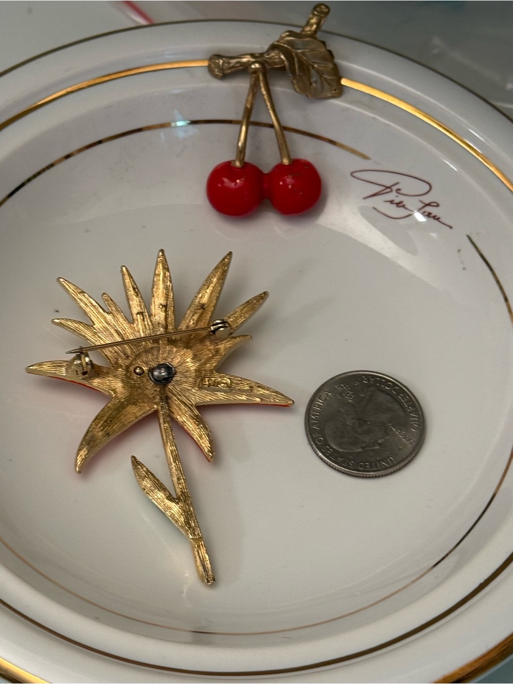 ART ( Arthur Pepper) flowers brooch vintage - Picture 2 of 4